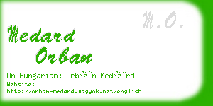 medard orban business card